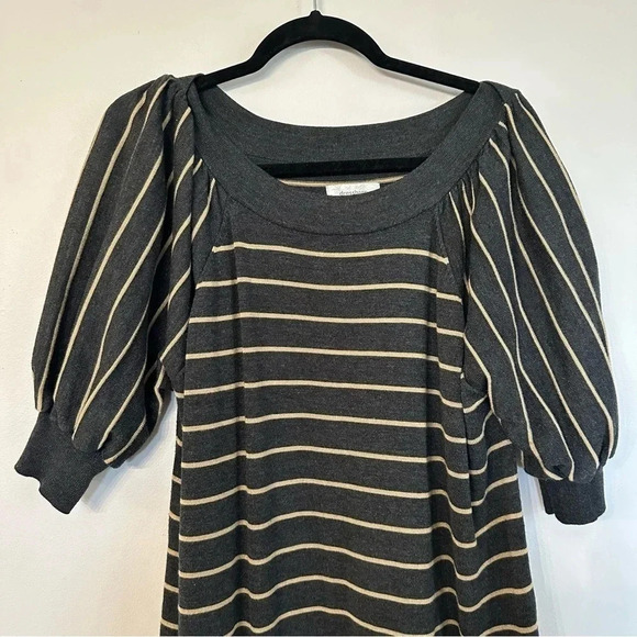 Dress Barn Women's Striped Short Puff Sleeve Dress w/ Front Pockets Sz 14/16 GUC - Picture 2 of 11